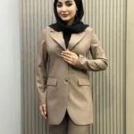 مانتو شلوار فیونا یقه بلیزری جیب فیلتو