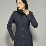 مانتو شلوار پیردوپل یقه آمریکایی 1