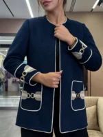 کت مخمل مغزی دوزی جیب سگک