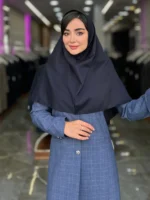 مقنعه ابری سرمه ای